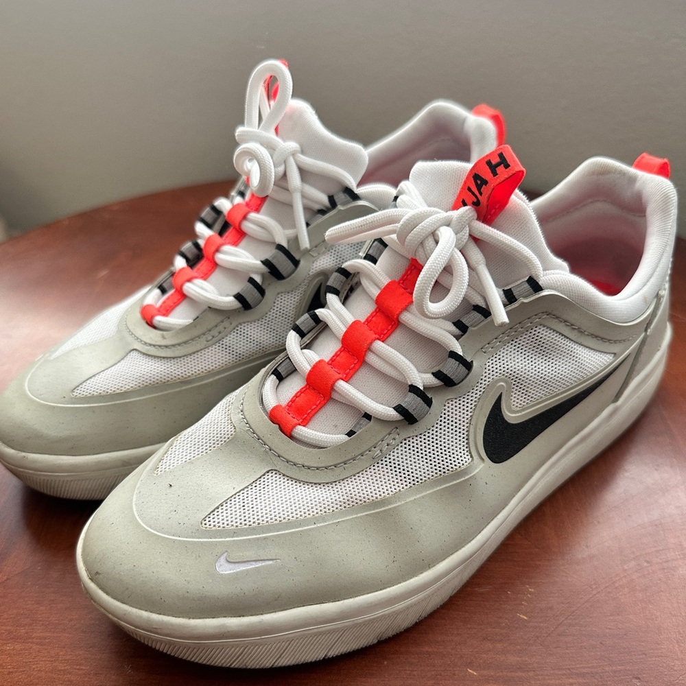 Nike Kids White and Red Sneakers